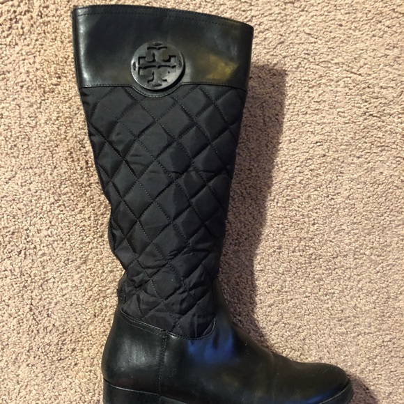 Tory Burch Shoes - Tory Burch leather/quilted boots